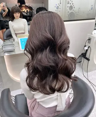 セミロング カラー ヘアアレンジ 韓国ヘア/レイヤー Londエレンのヘアスタイル