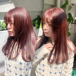 セミロング カラー ヘアアレンジ SALOWIN原宿ash店所属・憧れの艶ハイトーンへ 🌙サイダサキのヘアスタイル