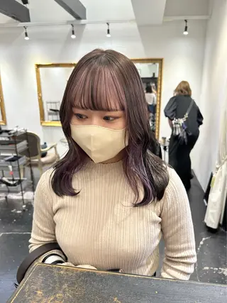 セミロング カラー REAL 心斎橋所属・ブリーチ/ベージュ /デザイン/ナツミのヘアスタイル