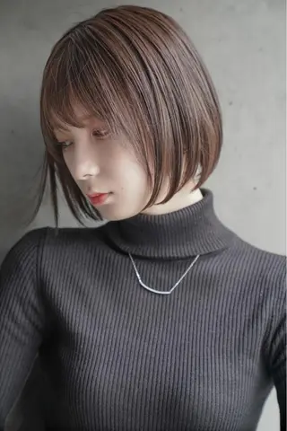 ミディアム カラー 祝田 巳幸のヘアスタイル