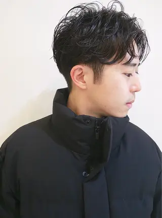 パーマ メンズ 宇佐美/ボブ／ 顔まわりレイヤーのヘアスタイル