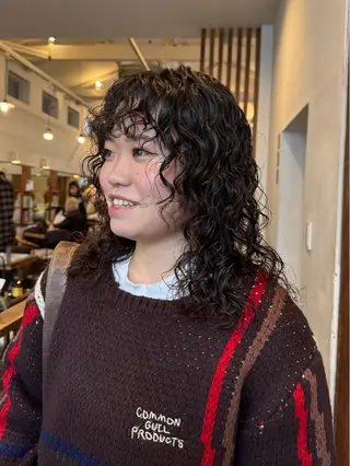 セミロング パーマ MOK大阪梅田店 Asahiのヘアスタイル