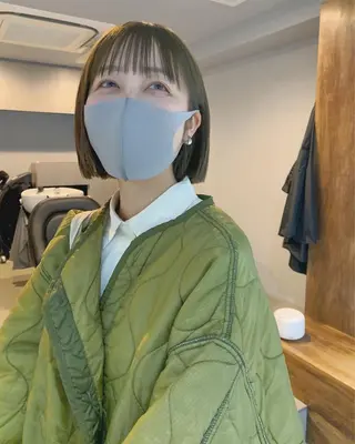 ショート カラー ボブパーマコテ巻き風 パーマNo1深江秀平のヘアスタイル