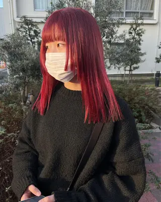 ロング カラー ﾊｲﾄｰﾝ/ｼｮｰﾄ 村上淳乃🐥のヘアスタイル