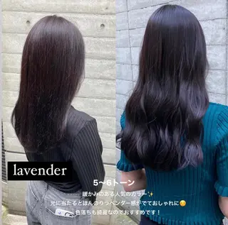 セミロング ✨色持ちの良い艶 カラー✨蟹江真世のヘアスタイル