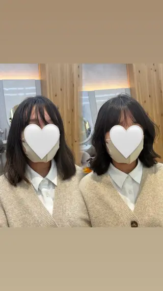 セミロング oto🤍×美髪× ローレイヤーのヘアスタイル