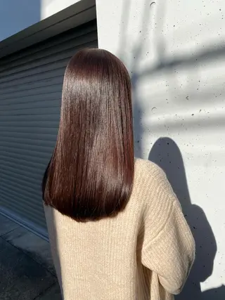 セミロング カラー お任せヘア☘️☘️ 及川渚のヘアスタイル