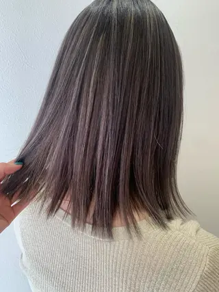 ミディアム カラー hub hair レイヤー/透明感のヘアスタイル