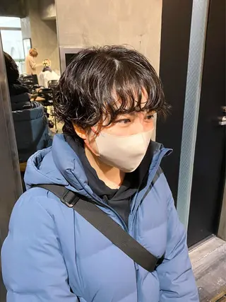 ショート カラー パーマ Agu hair lore沼館店所属・八戸パーマ/メンズパ ーマ/シンゴ。のヘアスタイル