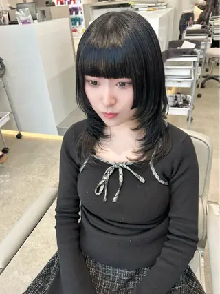 ミディアム 透明感×艶髪/ 韓国レイヤー／MIOのヘアスタイル