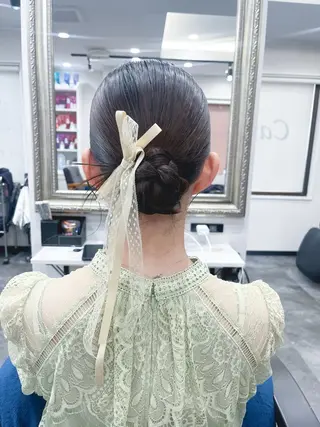 セミロング ヘアアレンジ 籾木 美優のヘアスタイル