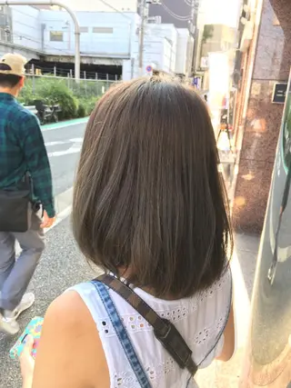 ミディアム カラー 川野辺幸雄☆髪質改善 ハイライト☆白髪のヘアスタイル