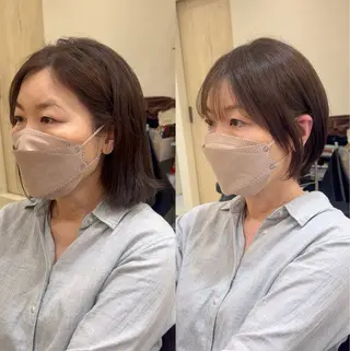 ショート ガレリアエレガンテ名駅店所属・【ショート/ボブ 丸みショート】深萱のヘアスタイル