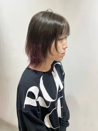 ミディアム カラー 🐺ウルフ/レイヤー 似合わせ‎🤍沙羅のヘアスタイル