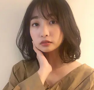 ミディアム カラー パーマ 💫期間限定価格💫 似合わせカット🧚のヘアスタイル