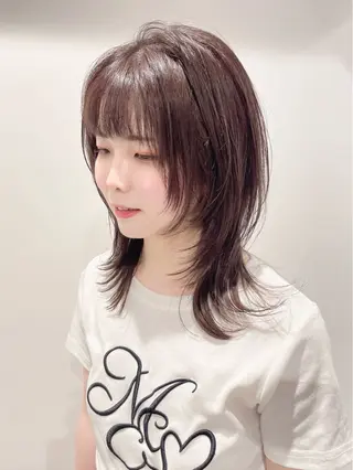 セミロング レイヤーカット 縮毛矯正◽️河野泰貴のヘアスタイル