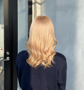 ロング カラー 暖色/ハイトーン/ カラー/HBLのヘアスタイル