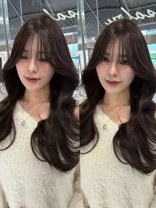 ロング カラー 堀江/透明感 ベージュ/白川幸太のヘアスタイル