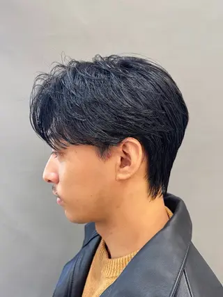 パーマ メンズ スパイキーショート/ センターパート/奈菜のヘアスタイル