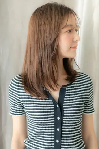 ミディアム カラー パーマ クセ毛解決のプロ💠 棚村竜太のヘアスタイル