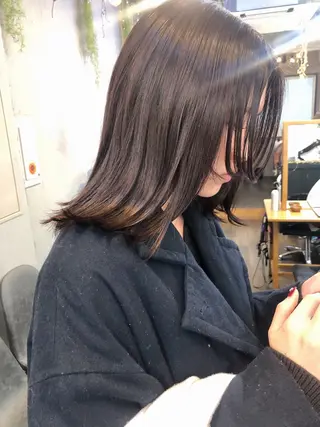 ミディアム カラー 長井 美佳のヘアスタイル