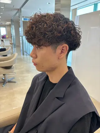 パーマ メンズ 湘南/メンズパーマ/ ハイライト/ユチカのヘアスタイル