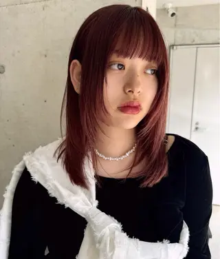 ミディアム カラー 松本優香/ボブ/ダ ブルカラー/髪質改善のヘアスタイル