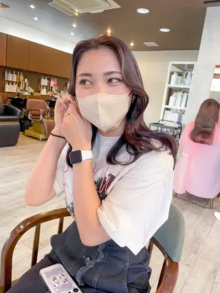 セミロング カラー 高橋 みく/ minim 暖色のヘアスタイル