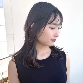 ミディアム カラー 艶カラー🫧 猿渡 響のヘアスタイル