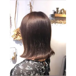 セミロング カラー 髪質改善✨自由が丘 札辻　拓未のヘアスタイル