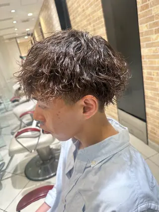 ショート パーマ メンズ 💈メンズ特化 美容師サキ💈のヘアスタイル