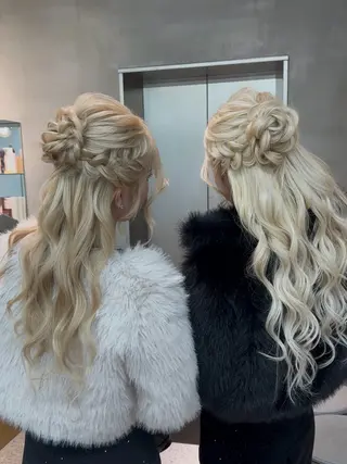 ロング ヘアアレンジ ARIA💎縮毛矯正 ブリーチ💎複雑履歴のヘアスタイル