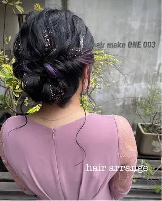 ロング カラー パーマ ヘアアレンジ maho🤍透明感 カラー/顔周りcutのヘアスタイル