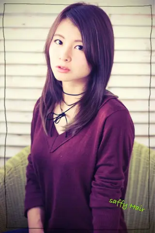 ミディアム Saffyハリウッド トリートメント◎のヘアスタイル