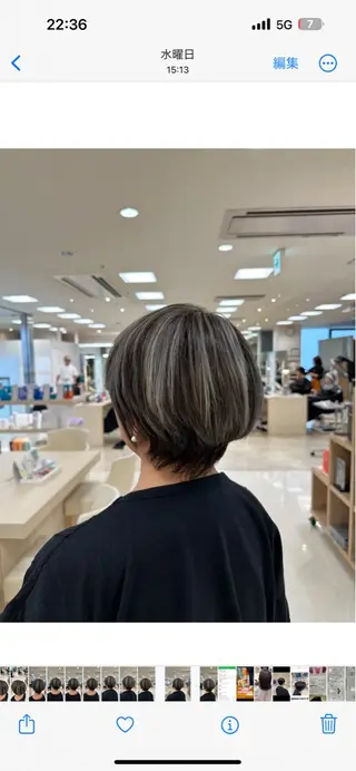 ミディアム カラー お悩み改善 黄金比みくのヘアスタイル