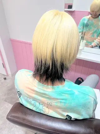 カラー 心斎橋/ブロンド/ ペールカラー/あみかのヘアスタイル