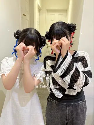 セミロング ヘアアレンジ エクステ/ハイトーン 🐏☁️miminaのヘアスタイル