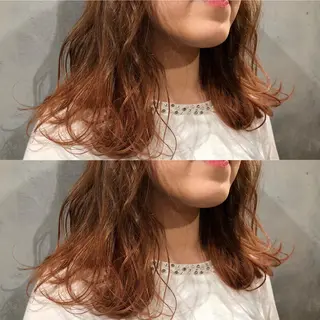 ミディアム カラー ツキノキ ミナのヘアスタイル