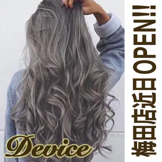 ロング カラー パーマ ヘアアレンジ Device ディバイスのヘアスタイル