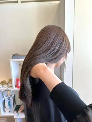 ロング カラー ueki ayaneのヘアスタイル