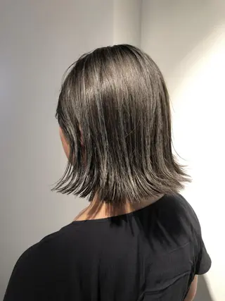 ミディアム カラー ブリーチ縮毛矯正/ デサキ ショウヘイのヘアスタイル