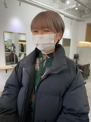 ショート カラー パーマ ヘアアレンジ キッズ ネイル マツエク・マツパ アイブロウ パーマ/透明感カラー /ボブ/吉田一生のヘアスタイル