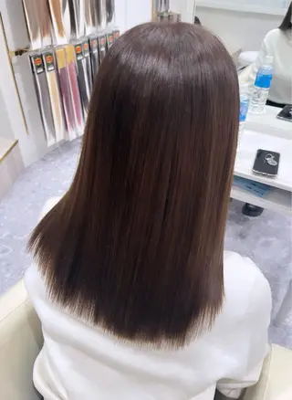 ミディアム カラー 河西 楓のヘアスタイル