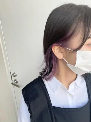 ミディアム カラー まつげ兼任しもさこ 🌟レイヤー得意のヘアスタイル