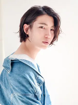 ショート カラー パーマ メンズ 美髪矯正 Rioのヘアスタイル