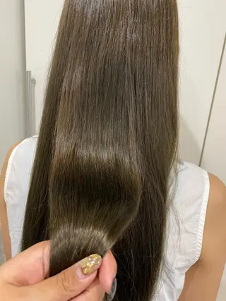 ロング カラー 透明感カラー✨ 酸性ストレート特化のヘアスタイル