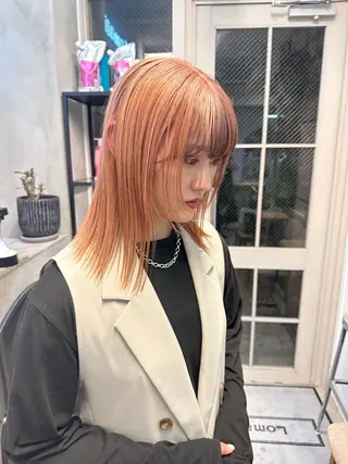 セミロング カラー REINA☁️透明感 カラー/ぷつっと♡のヘアスタイル