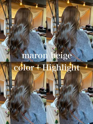 ロング カラー Lapis上地所属・ふじわらはゆ/岡崎/ 似合わせカラーのヘアスタイル