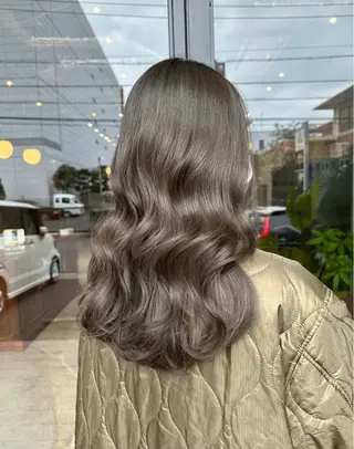 セミロング カラー ブリーチなし/暖色/ 透明感/ririkaのヘアスタイル
