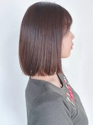 ミディアム 小顔ボブ/お悩み解決 /ボブパーマ/とういのヘアスタイル